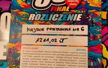 Zebrana kwota przez dzieci na WOŚP