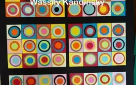 PRACA PLASTYCZNA INPIROWANA DZIEŁEM KWADRATY Z KOŁAMI - WASSILY KANDINSKY