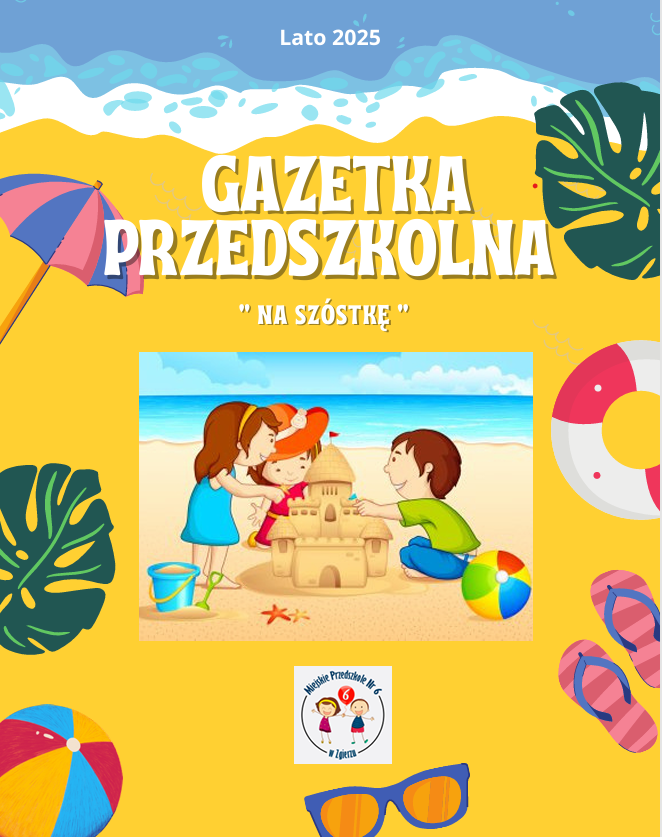 Okładka gazetki przedszkolnej - lato 2025