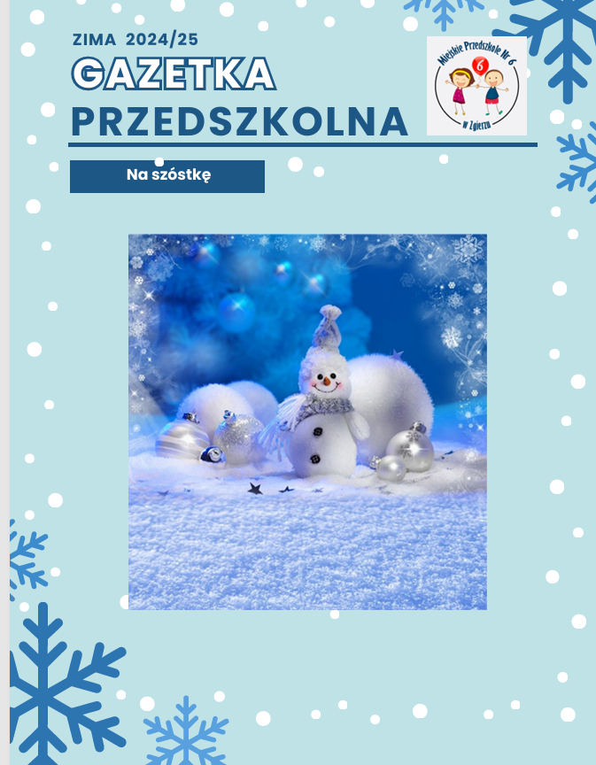 Okładka nowego numeru gazetki przedszkolnej