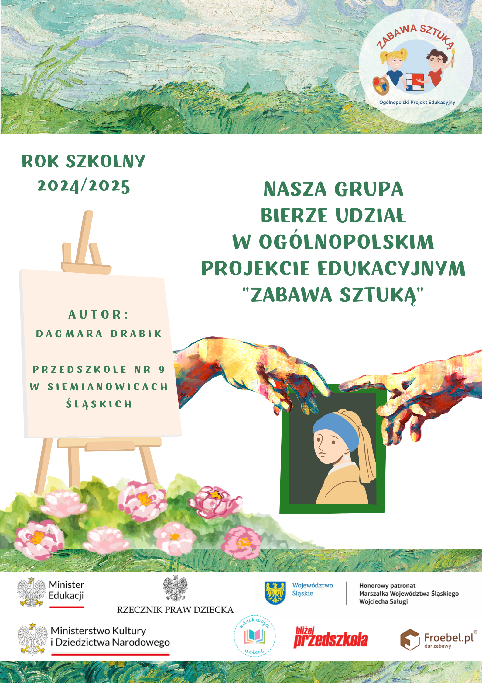 ZABAWA SZTUKĄ PLAKAT INFORMACYJNY