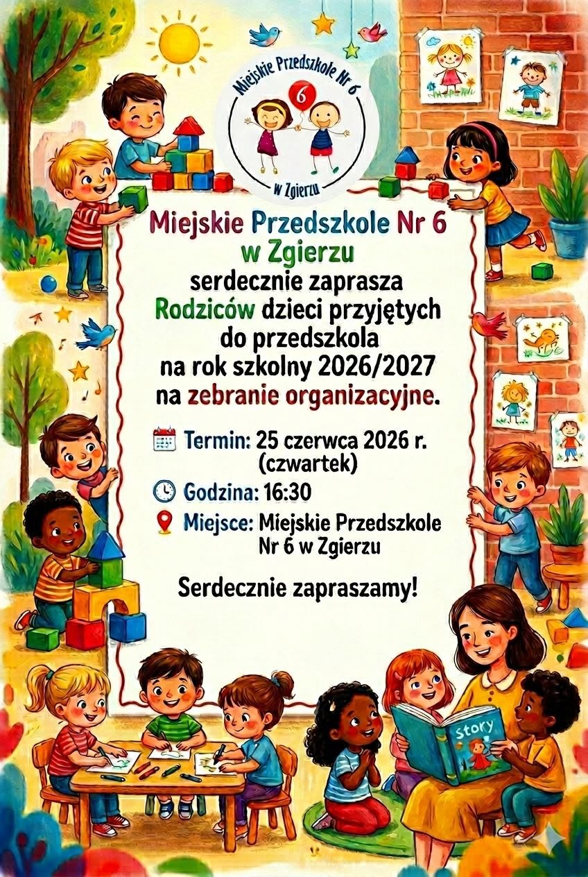 ZEBRANIE DLA RODZIC&Oacute;W DZIECI PRZYJĘTYCH NA ROK 2026/2027