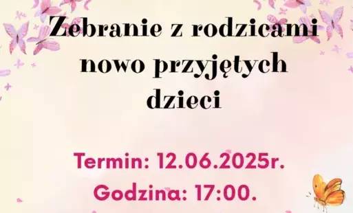 Zebranie z rodzicami - plakat